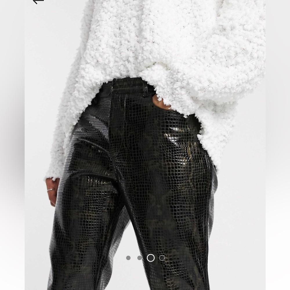 ASOS EDITION CROC PRINT VINYL PANT